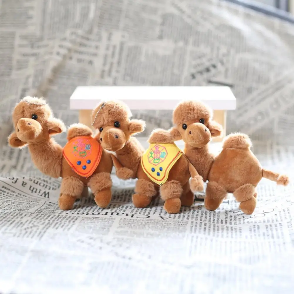 Washable Plush Pendant Plush Camel Keychain Pendant for Schoolbags Sofas Cute Stuffed Toy Decoration for Bedrooms Cars Cartoon