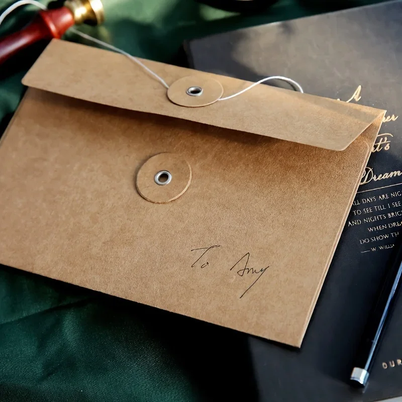 Fotografia 7: Conjunto de 20 Envelopes de Papel Kraft Marrom Estilo Retrô