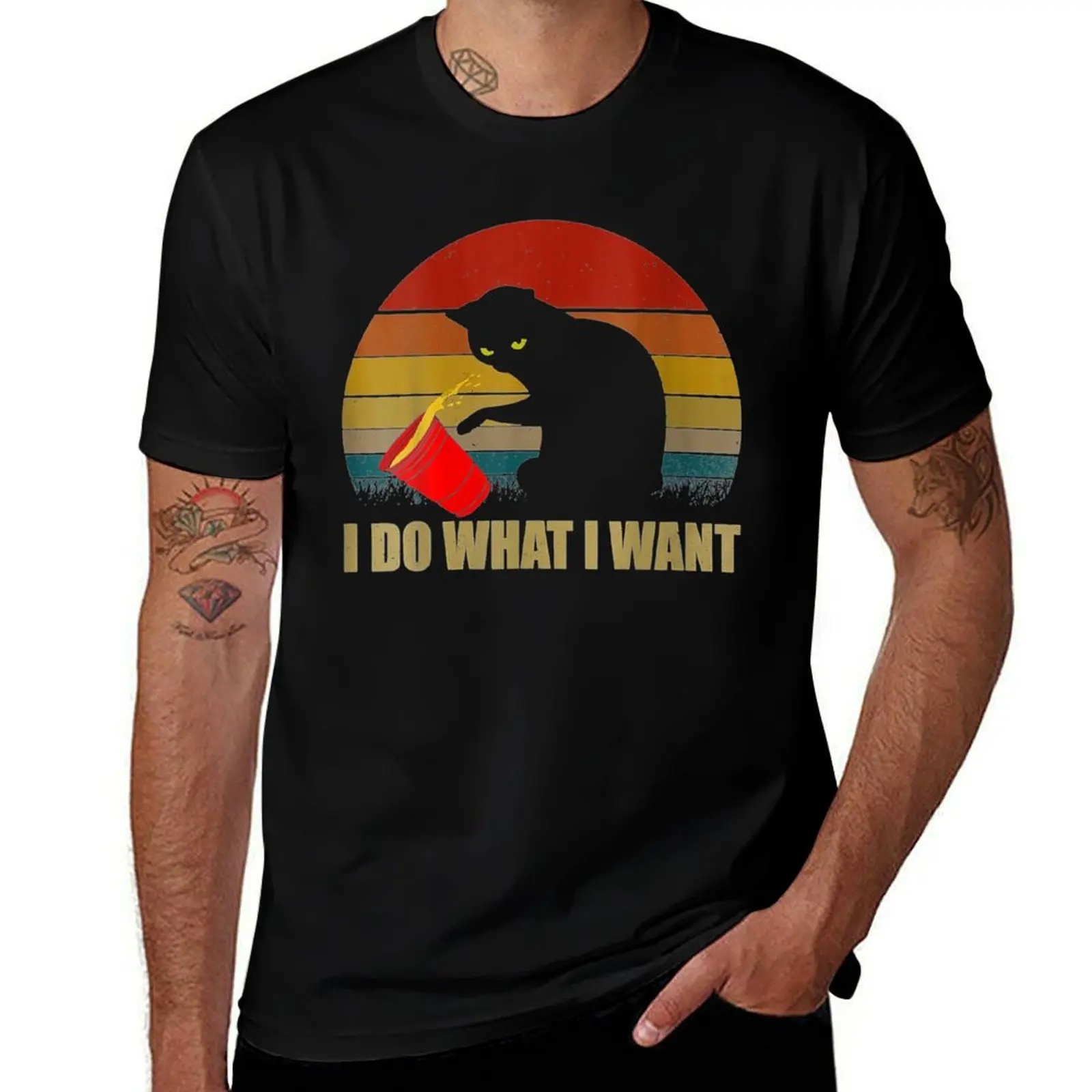 

Woens Cat I Do What I Want T-Shirt t shirts for man cotton funny essential t shirt funny t shirts cotton T-shirt