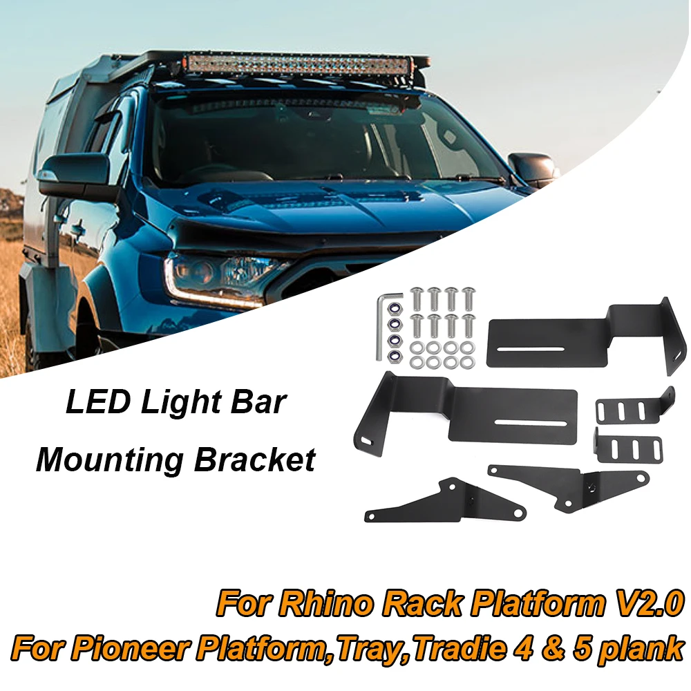 

LED Light Bar Mounting Bracket For Rhino Rack Platform V2.0 Tradie 4 & 5 plank