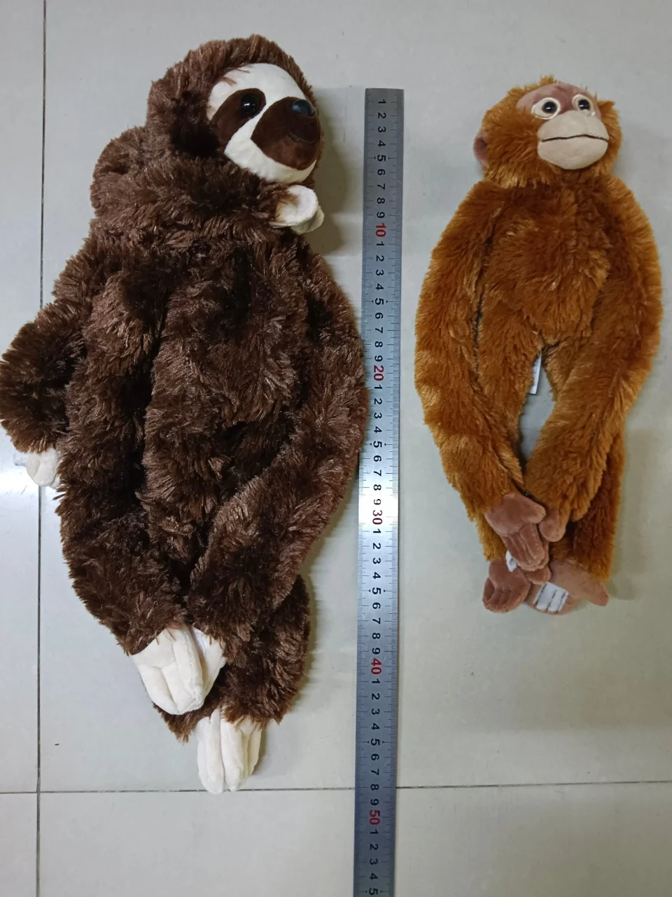 الإبداعية معلقة الحيوان ألعاب من القطيفة نابض بالحياة القرد الكسل Orangutan دمية دافئة أمي الطفل المعانقة دمية محبوب ديكور المنزل طفل هدية #6