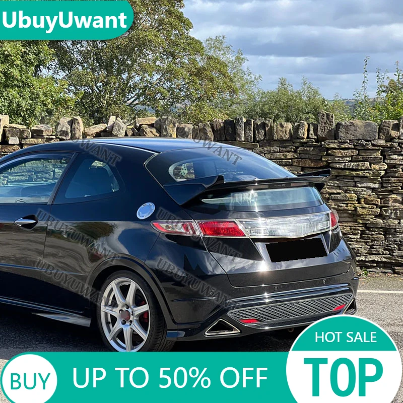 For Civic FN2 (2007-2011) Type R Seeker Carbon Fiber Rear Trunk Spoiler Wing Top Tail Lip Spoiler Diffuser Auto Parts