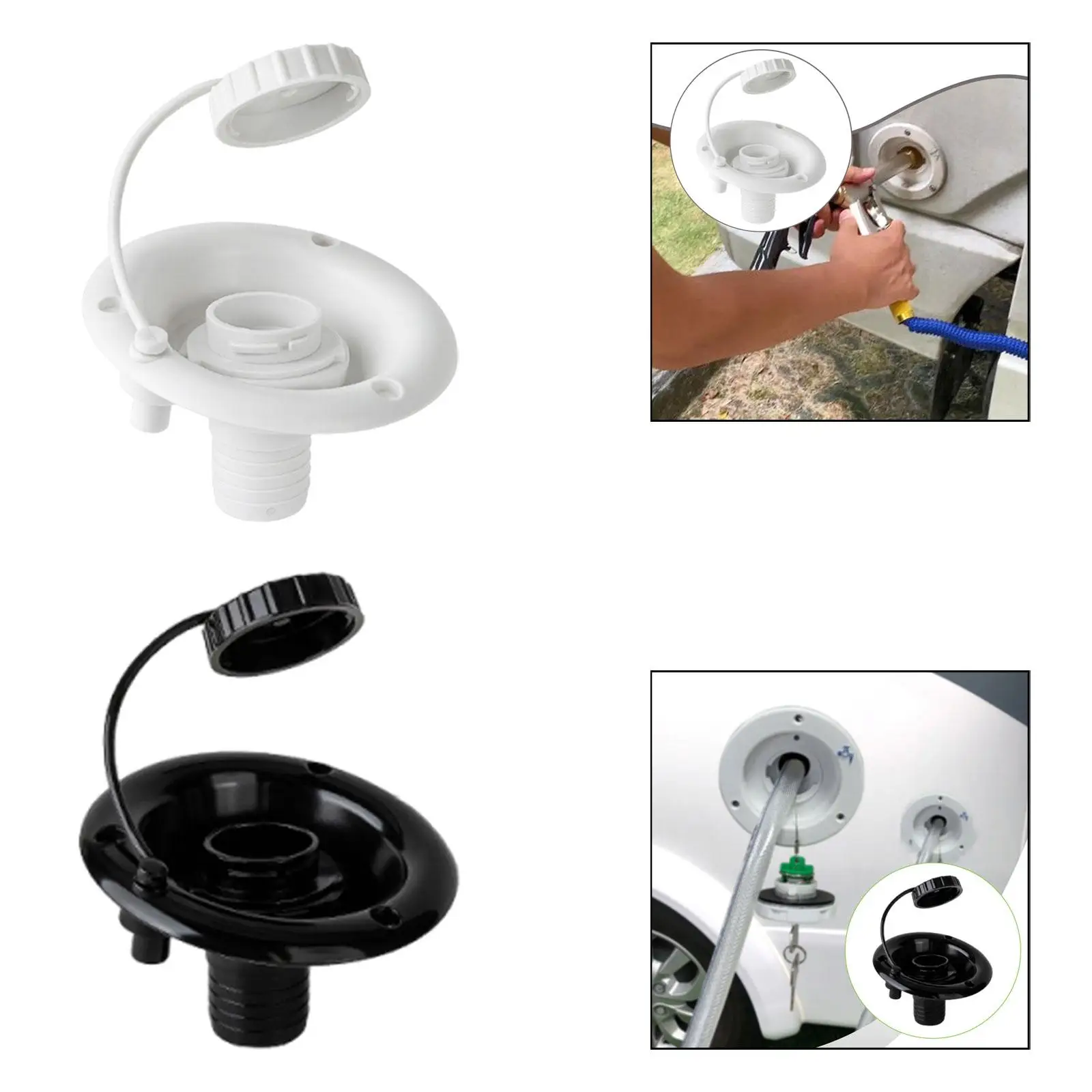 

Motorhome Water Inlet PP Gravity Fill Hatch Professional Accessories with Built-in Vent Holes for RV Camping