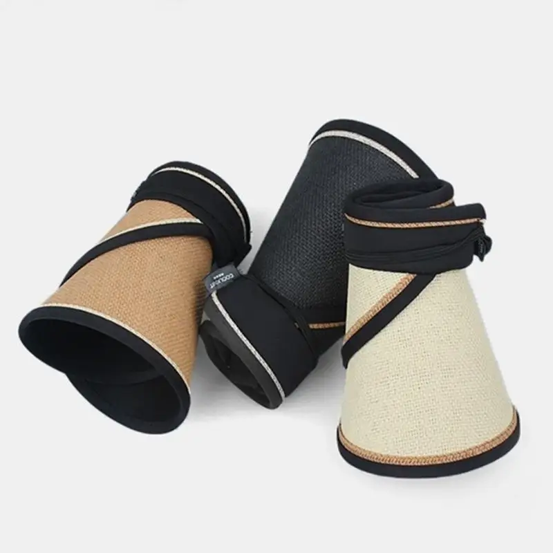 

39BB Wide Brims Visor Hat for Female Sun Protective Summer Sun Hat Foldable Woven Straw Caps Fashion Beach Hat Sports Headwear