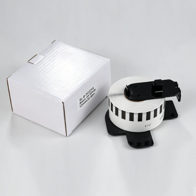 1-10Roll DK22214 Label Continuous Thermal Paper 12mmx30.48m Compatible for Brother QL Label PrinterQL-500 QL-700 QL-800 QL-1100
