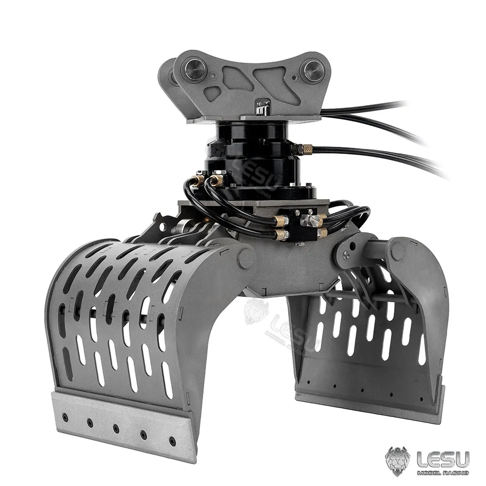 

LESU For 1/14 Hydraulic Engineering Excavator Model All-Metal Attachments Mechanical Claw with 360° Rotation AT-C0033