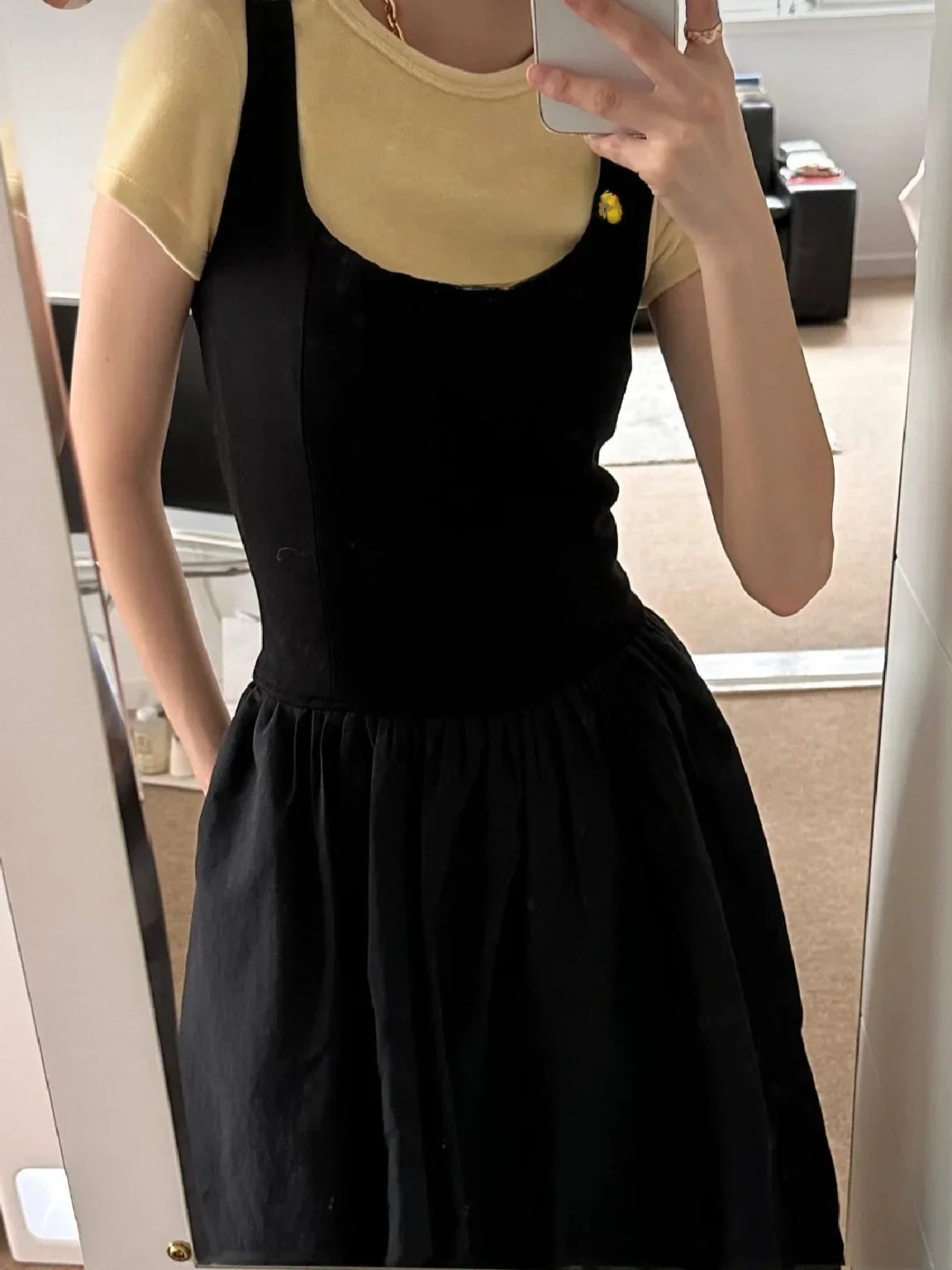 Preon Long Svel round Ne Vest Dr Pure Color Blo A-Line Vita alta Pendolarismo Coreano Sle Primavera Estate La...