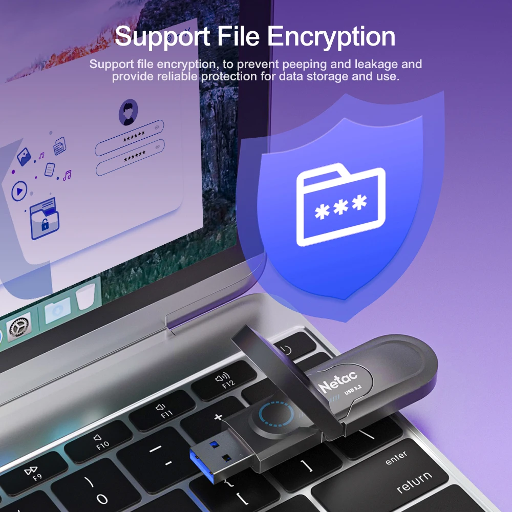 Netac 1000 MB/s Solid State Pen Drive USB3.2 Gen 2 Type C Flash Drive 1 TB 512 GB 256 GB Pendrive voor PC Smartphone Tablet
