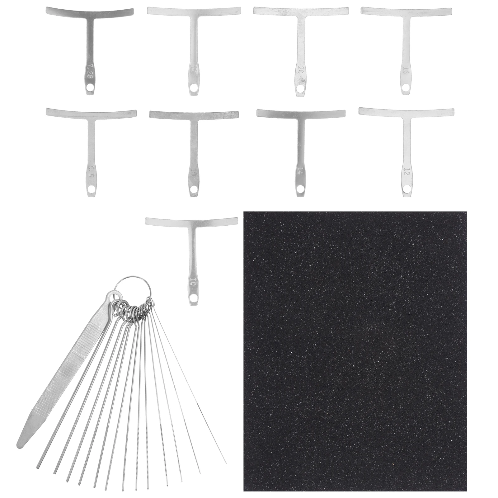 

19pcs Guitar Repair Tool Kit Luthier Accessories Set for Guitar Maintenance Alloy Files Sandpaper Bridge Saddle Nut Tools