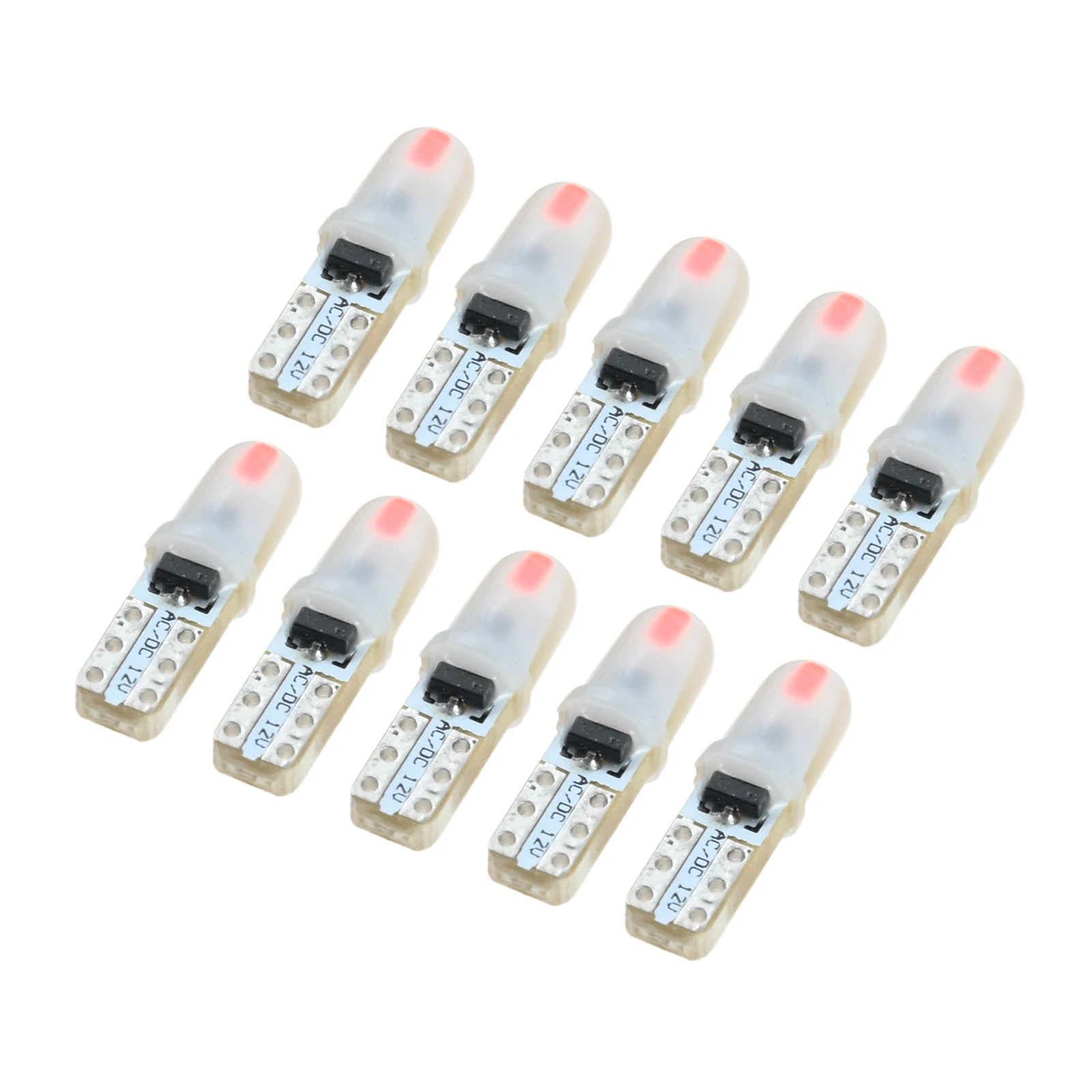 10Pcs T5-3014-2smd LED Bulb,Car LED Bulb T5 2SMD 3014 3020 Instrument Light,Center Console Light Diffuse Indicator Light