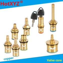 Faucet copper valve core hot and cold water fast opening triangle valve switch ceramic valve core copper head repair parts