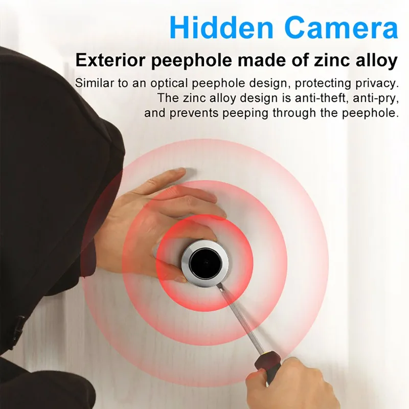 Tuya Smart WIFI Video Doorbell Camera 4.3 Inch Screen 120°Wide-Angle Monitoring Night Vision PIR Motion Detection Digital Bell