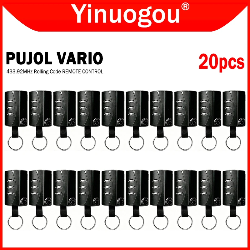 

PUJOL VARIO Garage Remote Control 433.92MHz Rolling Code Only Compatible PUJOL VARIO Gate Remote Control 433MHz Hand Transmitter