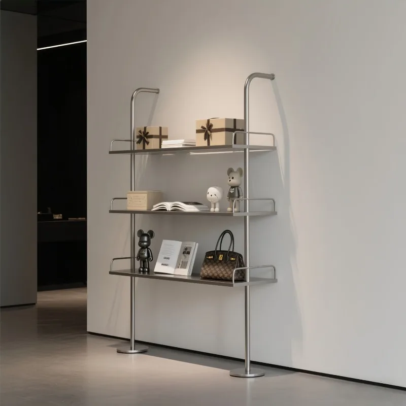 

Shelf Display Rack Stainless Steel Shelf Maternal and Infant Store Beauty Salon Shoe Store Rack