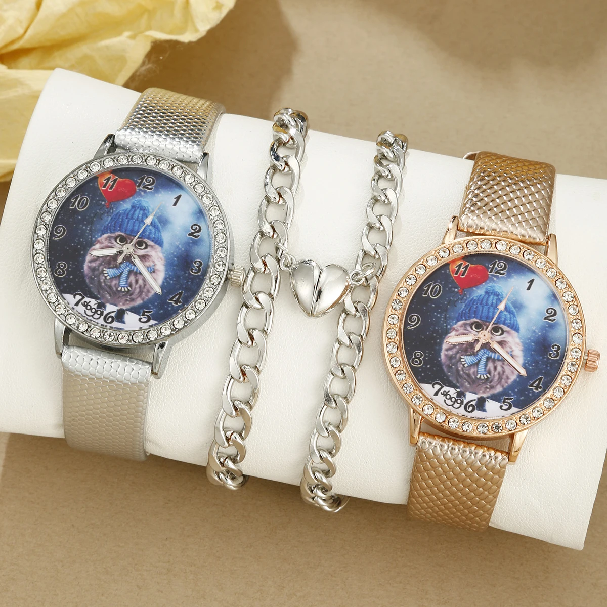 4PCS couple stylish quartz watches, the first choice for holiday, birthday, and anniversary gifts, a romantic gift for your part