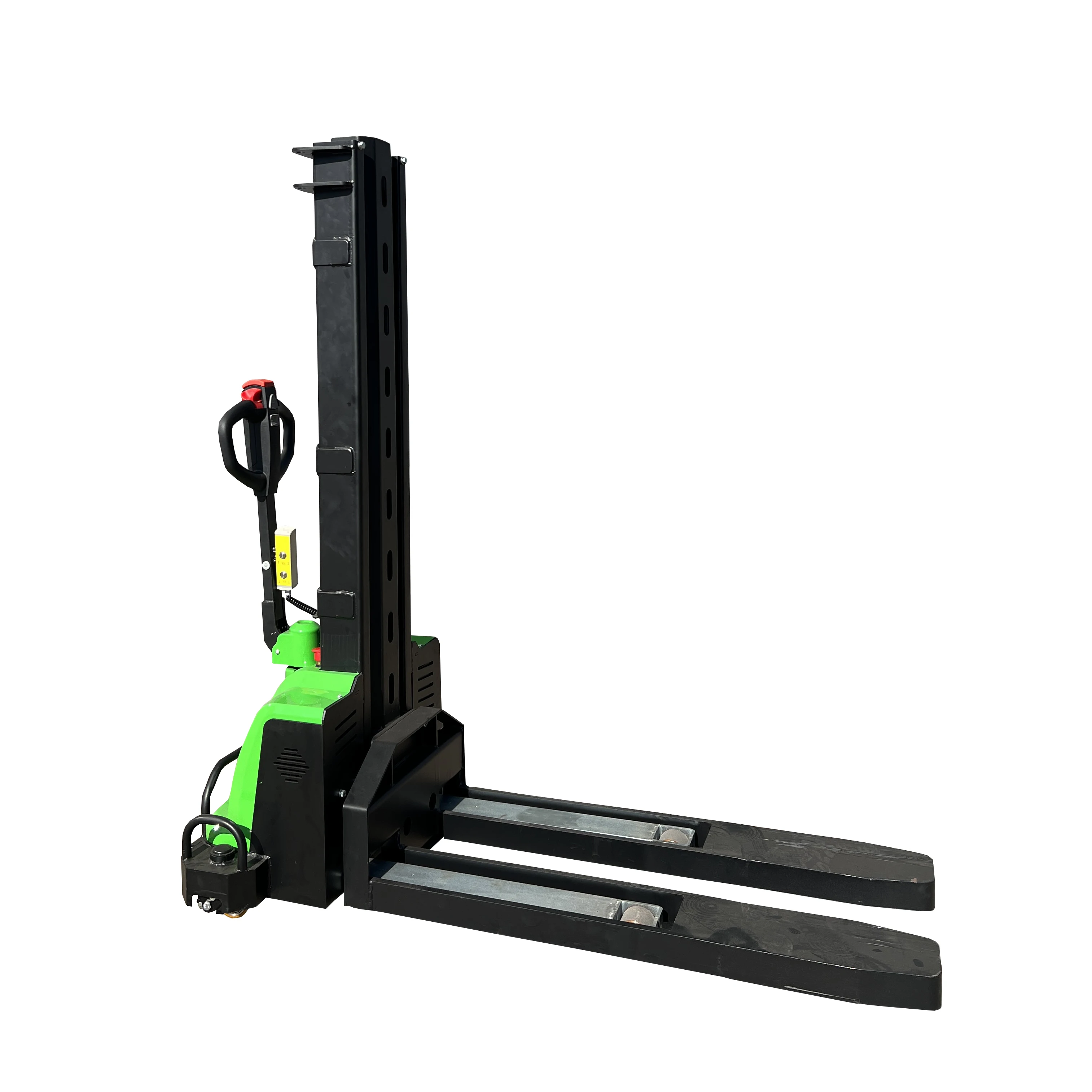 Brand New Fully Automatic 48V / 30Ah 1.3Ton / 1.5Ton DC Motor Self Lifting Electric Stacker for Hydraulic Walkie Forklift
