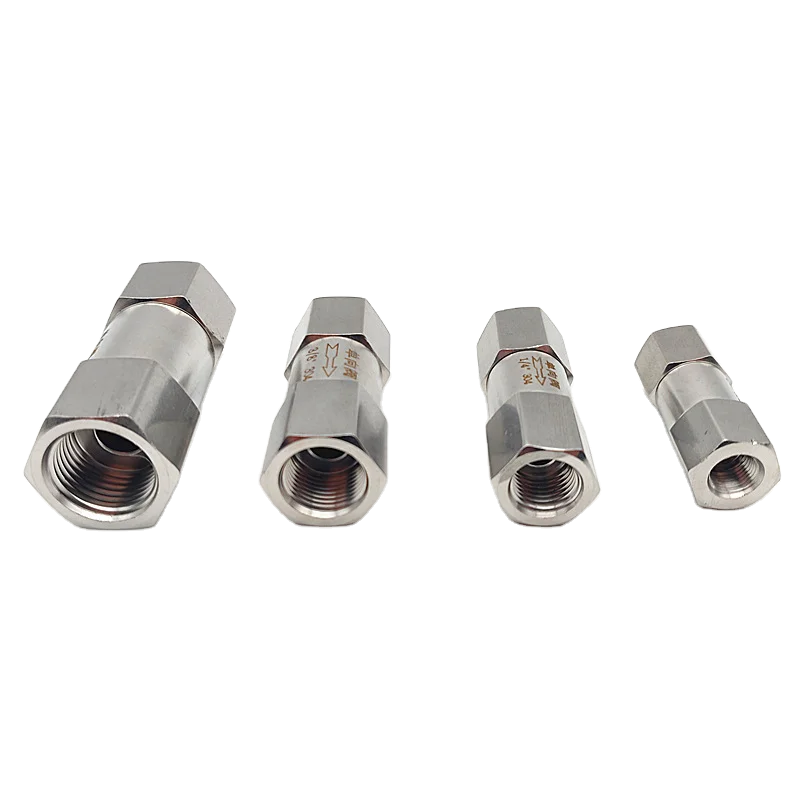 

304 Stainless Steel Split One Way Valve 1/8" 1/4" 3/8" 1/2" 3/4" 1" Hexagonal Female Thread Check Valve