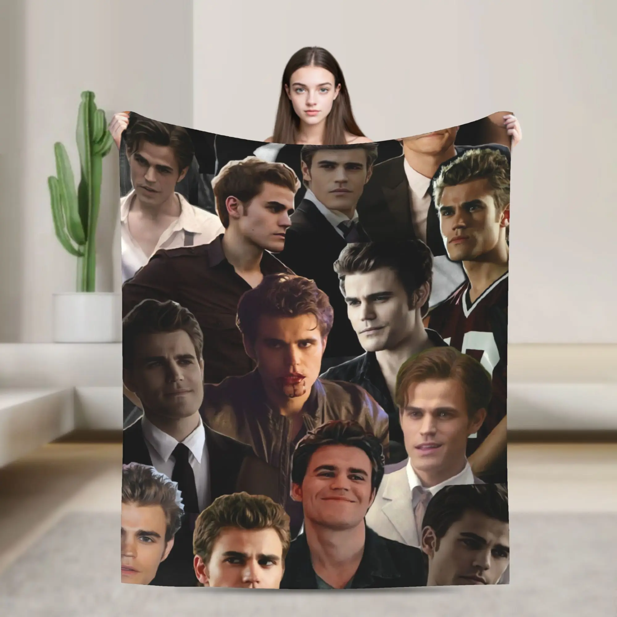 Super Warm Blankets Picnic The Vampire Diaries Stefan Salvatore  Throw Blanket  Flannel Bedspread For Bedroom Sofa Bed Cover