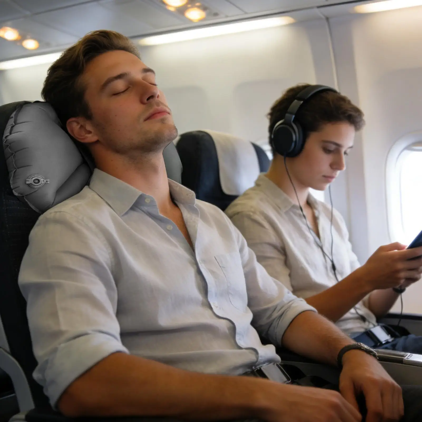 new Inflatable Portable Neck Pillow That Can Be Stored And Self Filled Suitable For Outdoor Travel Business Trips camping