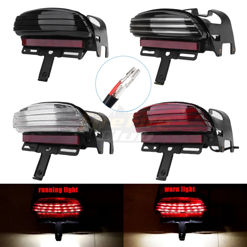 Motorcycle Tri-Bar LED Rear Fender Brake Light Turn Signal Lamp Taillight For Harley Dyna Fat Bob FXDF 2008-up Motorbike Parts