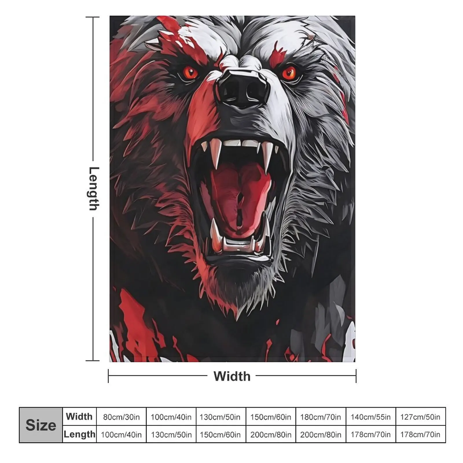 Savage Black Bear Throw Blanket Beautifuls Plaid on the sofa Bed covers Summer Blankets