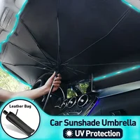 Parasol de parabrisas premium: bloqueador UV reflectante, protector de visera plegable, mantiene el vehículo fresco, fácil de usar y St