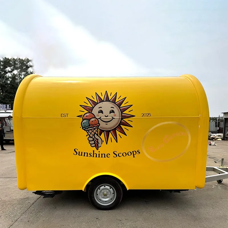 

Luxury Food Trailer with Full Kitchen Pizza Food Truck Restaurant Concession Trailer Mobile Hot Dog Vending Truck