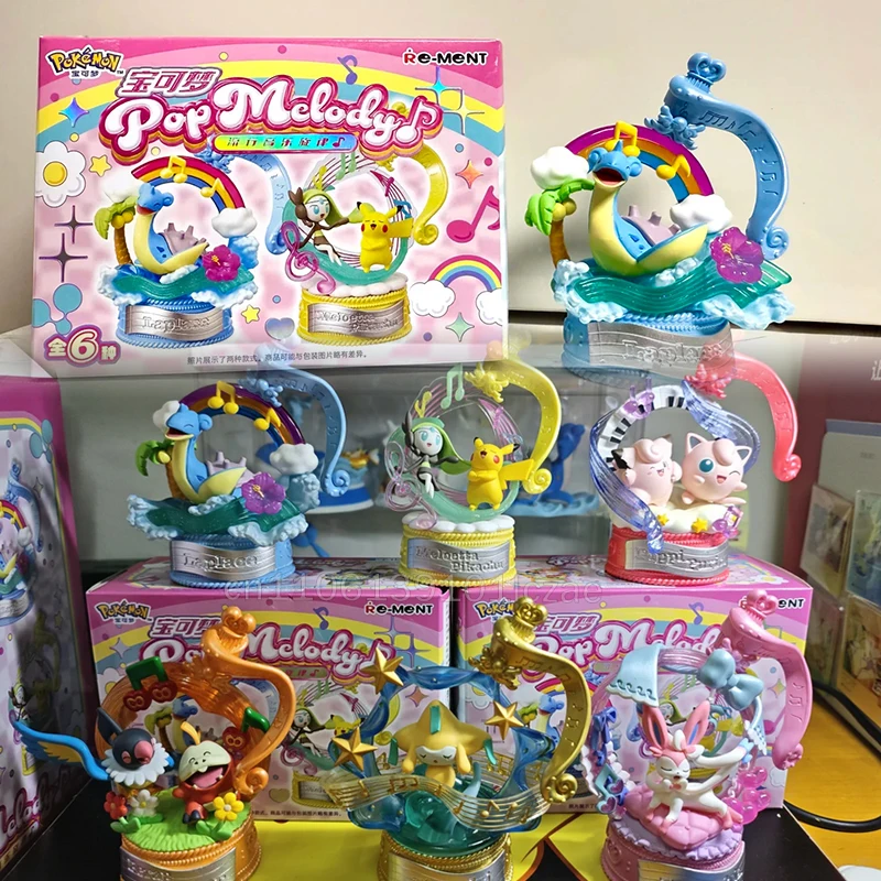 NEUE Re-Ment Pokémon POP Melody Figur Pokémon Spielzeug Sylveon Ornament Jirachi Puppe Jigglypuff Clefairy Lapras Fuecoco Geschenke