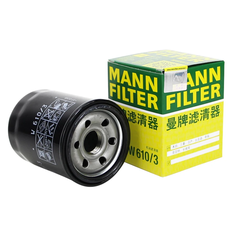 MANN FILTER W610/3 Oil Filter For HAVAL H6 MITSUBISHI Lancer Outlander III Pajero Montero, HONDA Civic CR-V Odyssey, PEUGEOT