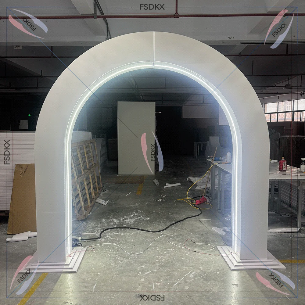 Wedding Event Decoration White Led Light Arch Backdrop For Sale