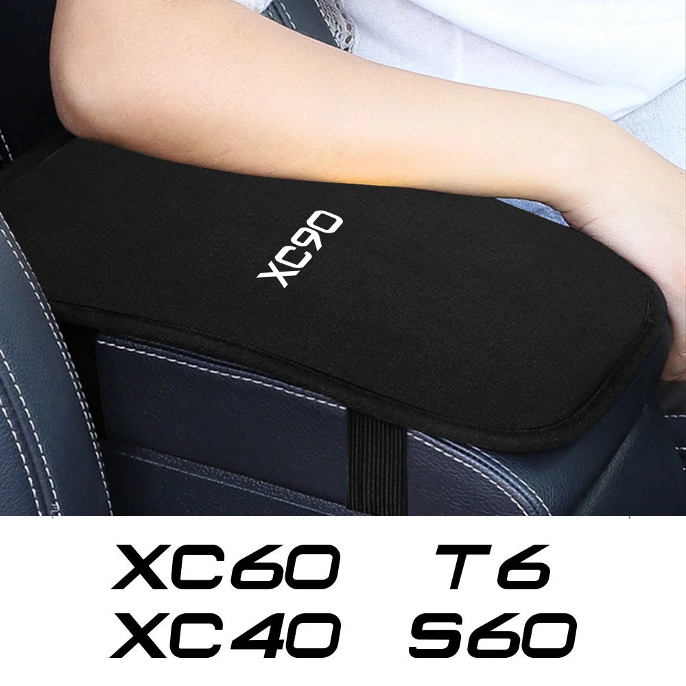 Image of Für volvo v70 xc60 xc90 s60 v50 xc40 xc70 v90 c70 v60 v40 v40 t6 s90 awd c30 s80 weicher plüsch auto armlehnen kasten kissens chutz