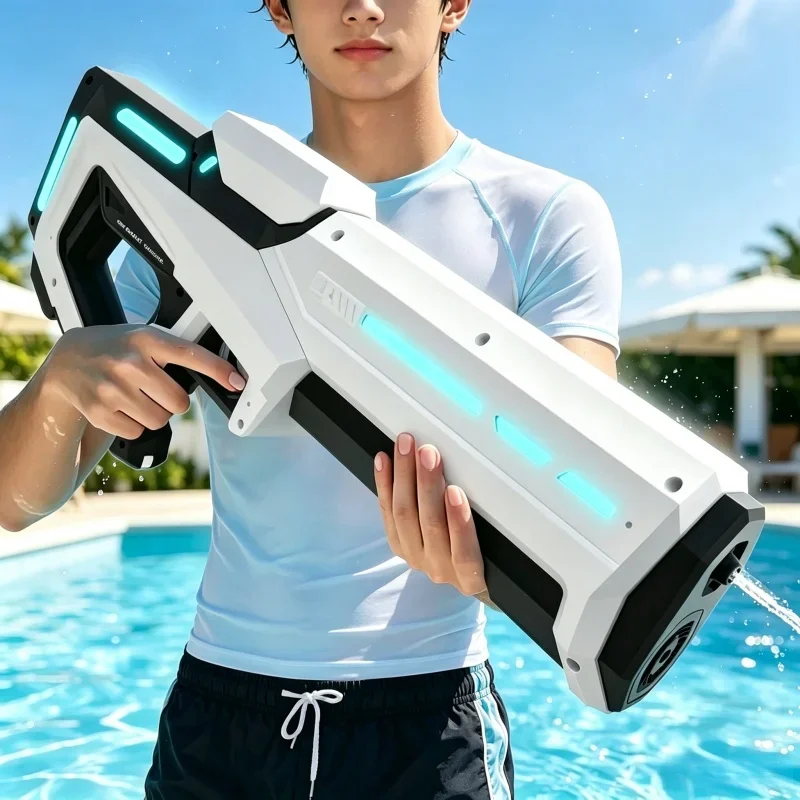 Electric Water Guns for Adults Children Continuous Shooting Automatic Absorb Water Blasters Kids Summer Outdoor Beach Pool Toys