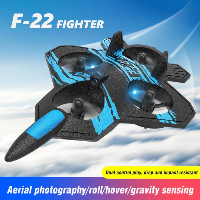 F22 Rc Airplanes Plane Foam Remote Control Aircraft Model Airplane Stunt Flipping Fixed-Altitude Hover Aerial Fighter Toys Boys