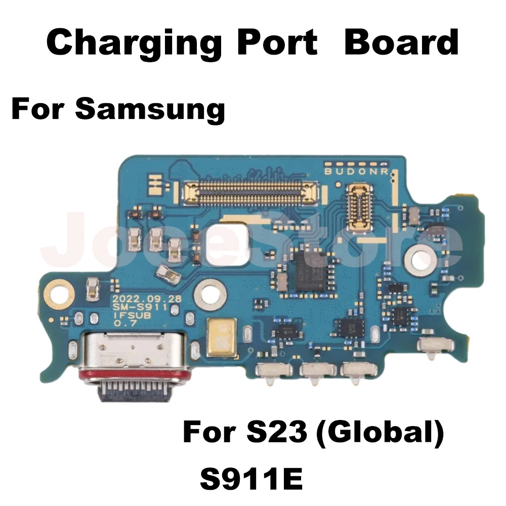 Charging USB Port Board For Samsung S23 Plus Ultra S918E S911E S918B S916B S911B Dual SIM Fast Charger Dock Connect Flex Cable