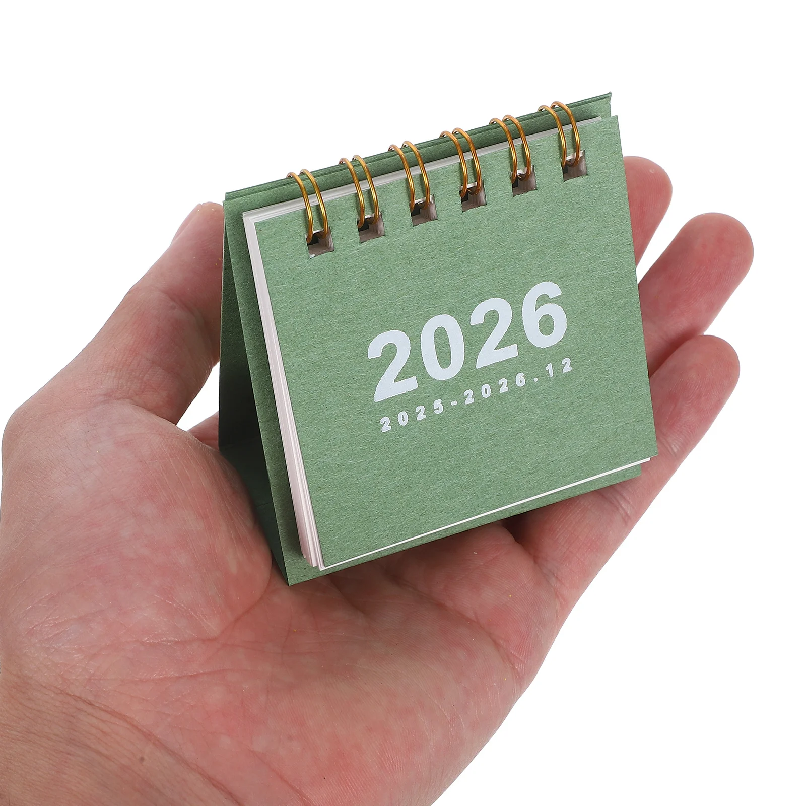 

4pcs Mini Desk Calendar Compact Stand Up Tabletop 2025-2026 Flip Monthly Small Desktop Organizer For Office Scheduling Gift