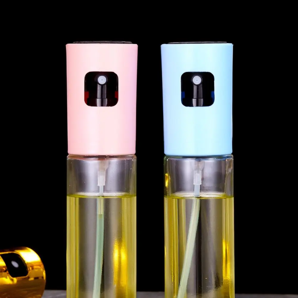 Glass Vinegar Sprayer For Kitchen Stainless Steel Oil Dispenser Bottle Press Type Fine Mist Tool For Salad BBQ