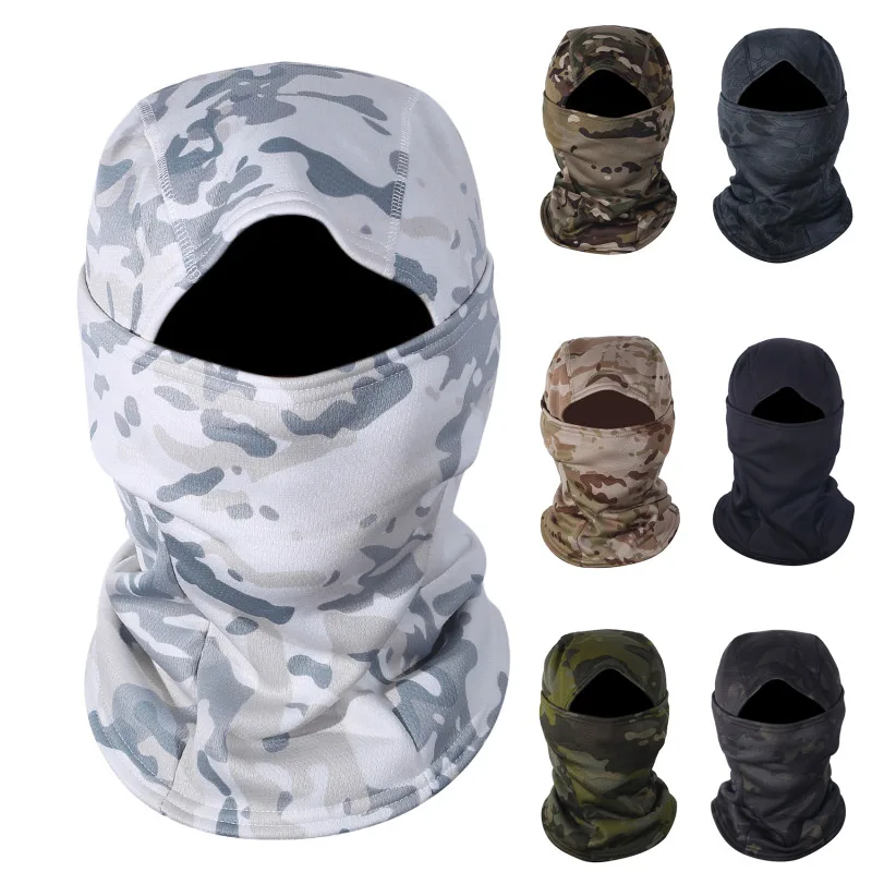 

Winter Fleece Multicam Tactical Balaclava Full Face Mask Men Warm Cold-proof Skiing Cycling Airsoft Hunting Hat Camouflage Scarf