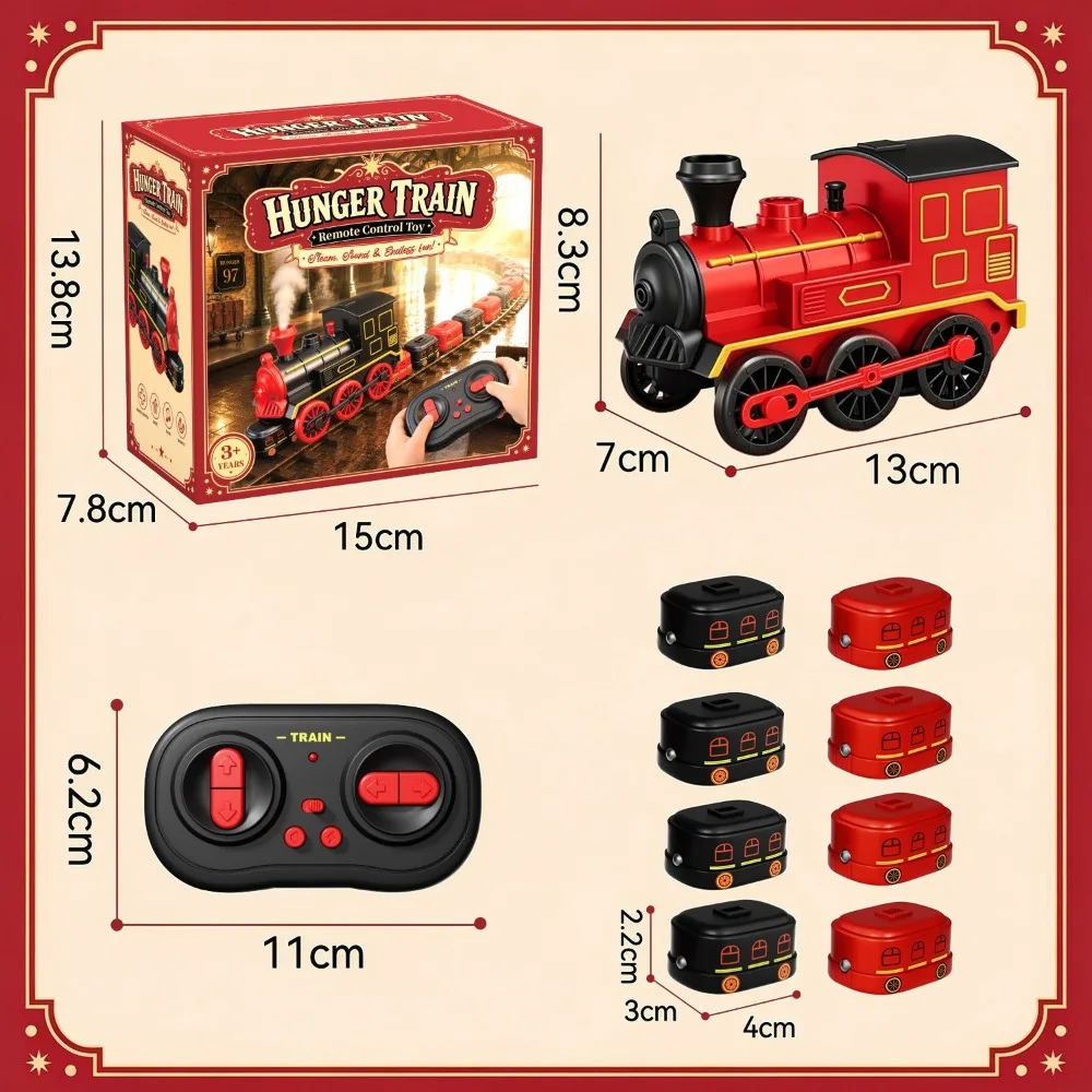Remote Control Magnetic Greedy Little Train Magnetic Suction Greedy Snake Battle Simulation Toy Educational Interactive Play Toy view 5