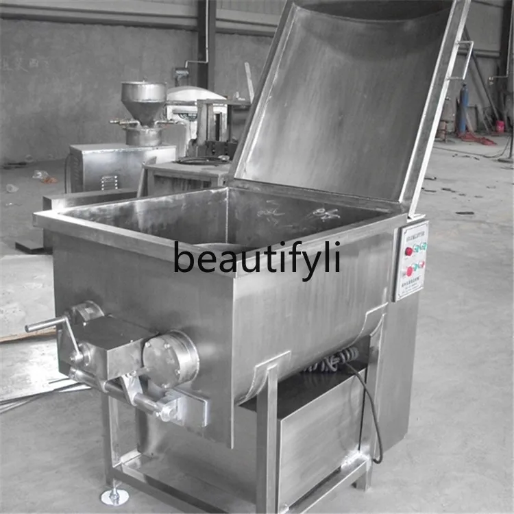 

Automatic vacuum mixing machine, sausage filling, blender, automatic discharge stainless steel food blender