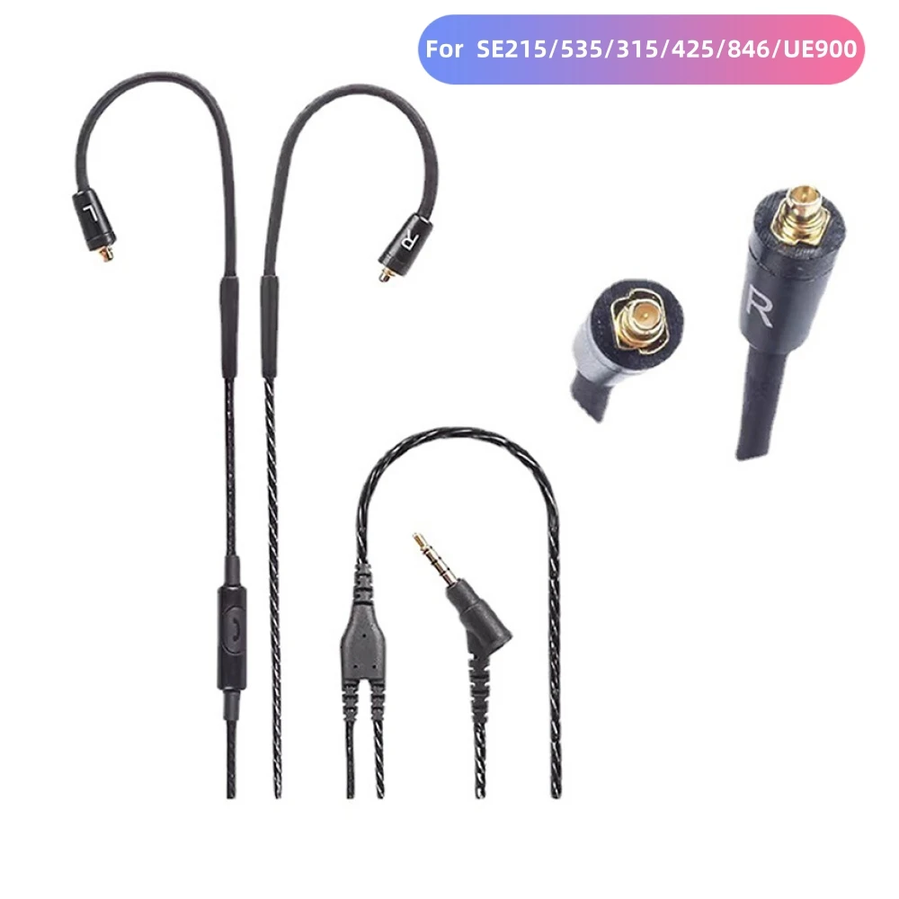 For SE215/535/315/425/846/UE900 with Microphone Marked Version Earphone Repair Upgrade Cable Headphone Accessories