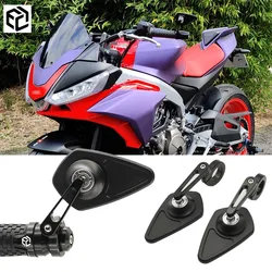 Motorcycle Rearview Side Mirrors For Aprilia RS125 660 50 Tuono 660 1100 RSV4 Handlebar Moto Accessories CNC Aluminum
