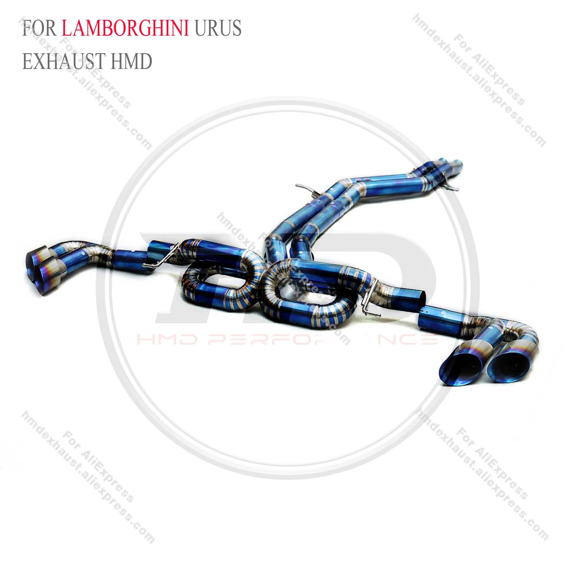 

HMD Titanium Exhaust System Performance Catback for Lamborghini URUS 4.0T Without valves with tips