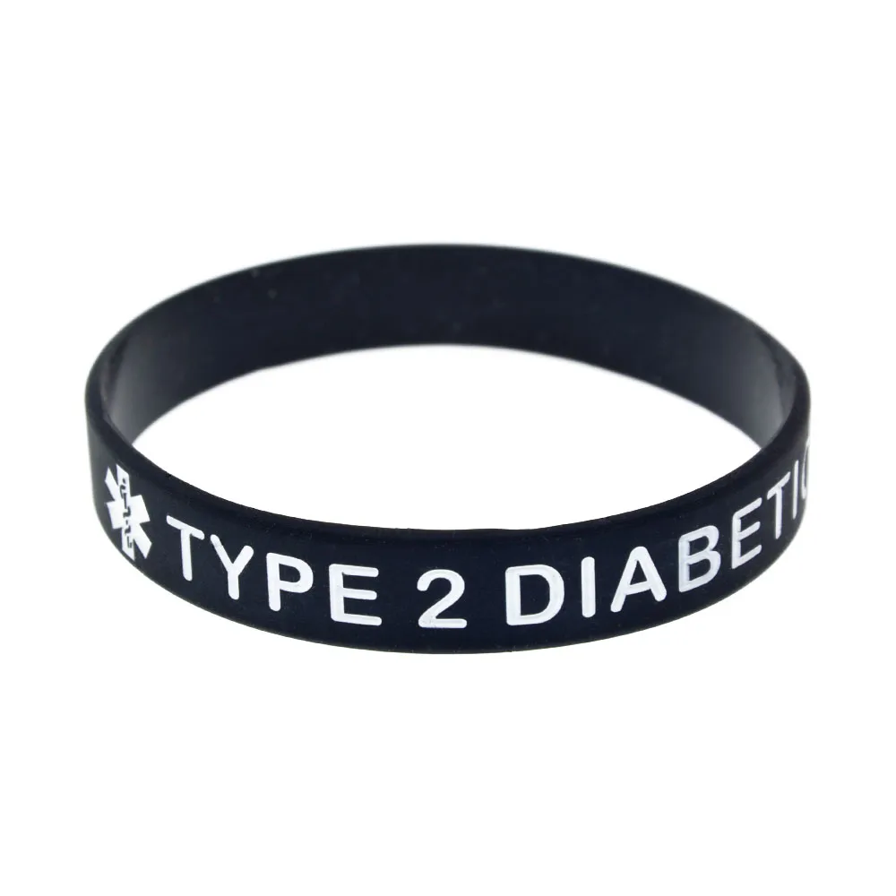 1 Stück/7 Stück Typ-2-Diabetiker-Silikonarmband Unisex Fitness-Gummiarmband Erwachsenengröße – Detail 8