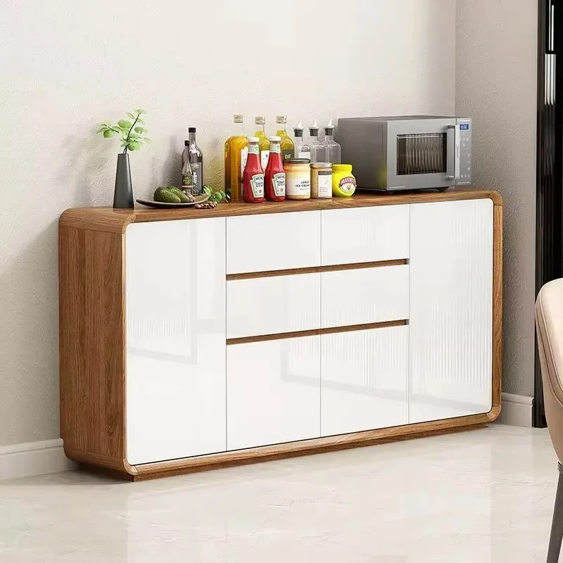 Multifunctional walnut MDF oak sideboard utility storage dining room living room home office with shelf drawer