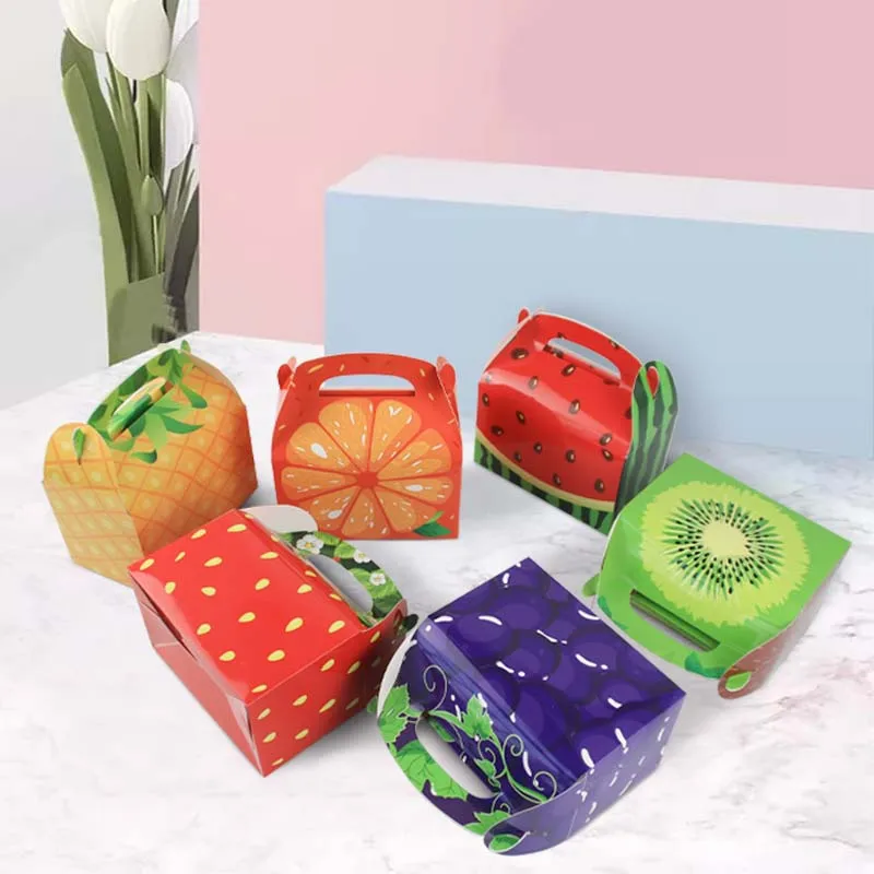 Summer Party Favor Boxes,Fruit Theme Party Candy Treat Boxes,Gift Boxes for Birthday Party Baby Shower Decoration Supplies