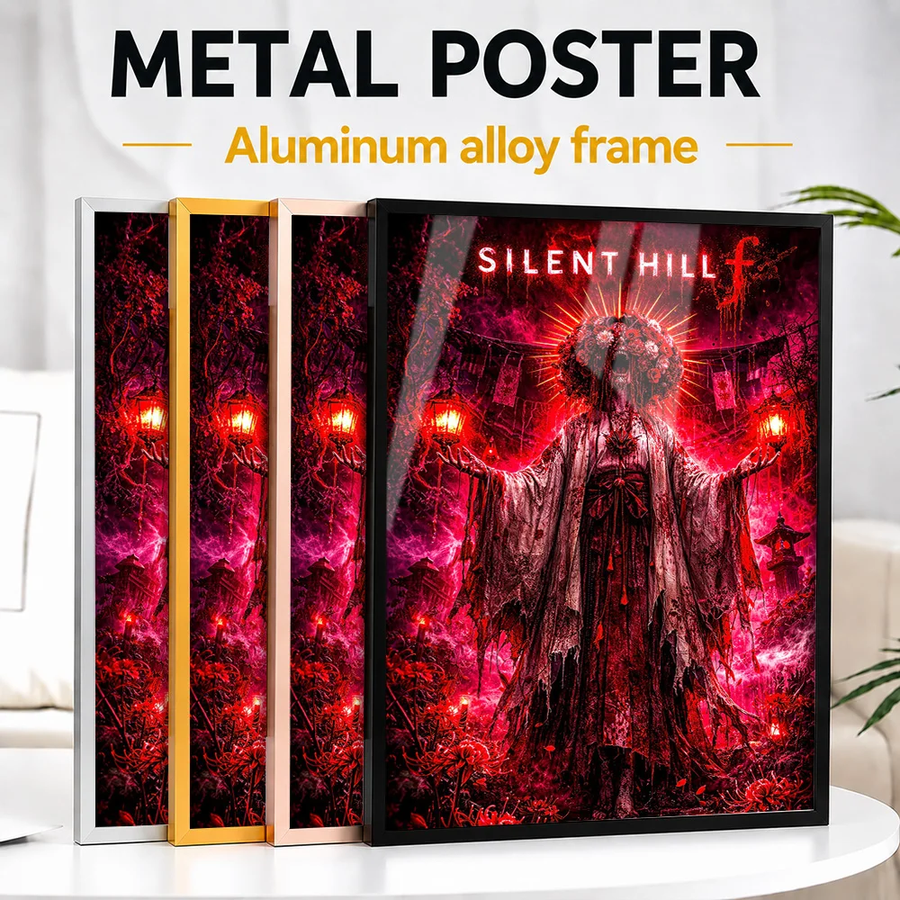 Silent Hill F Game Framed Aluminum Metal Poster Customized Hero Tribute Wall Art A Unique Gift For Players To Display In Studio