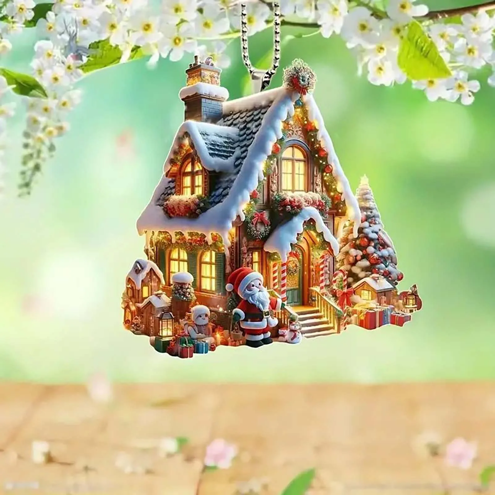 Christmas Tree Hanging Decorations Flat Pendant For Xmas Holiday 2d Paper Christmas Decorations For Home Fast Shipping