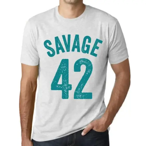 Heren Grafisch T-Shirt Savage 42 Cadeau voor 42ste Verjaardag 42ste Jubileum