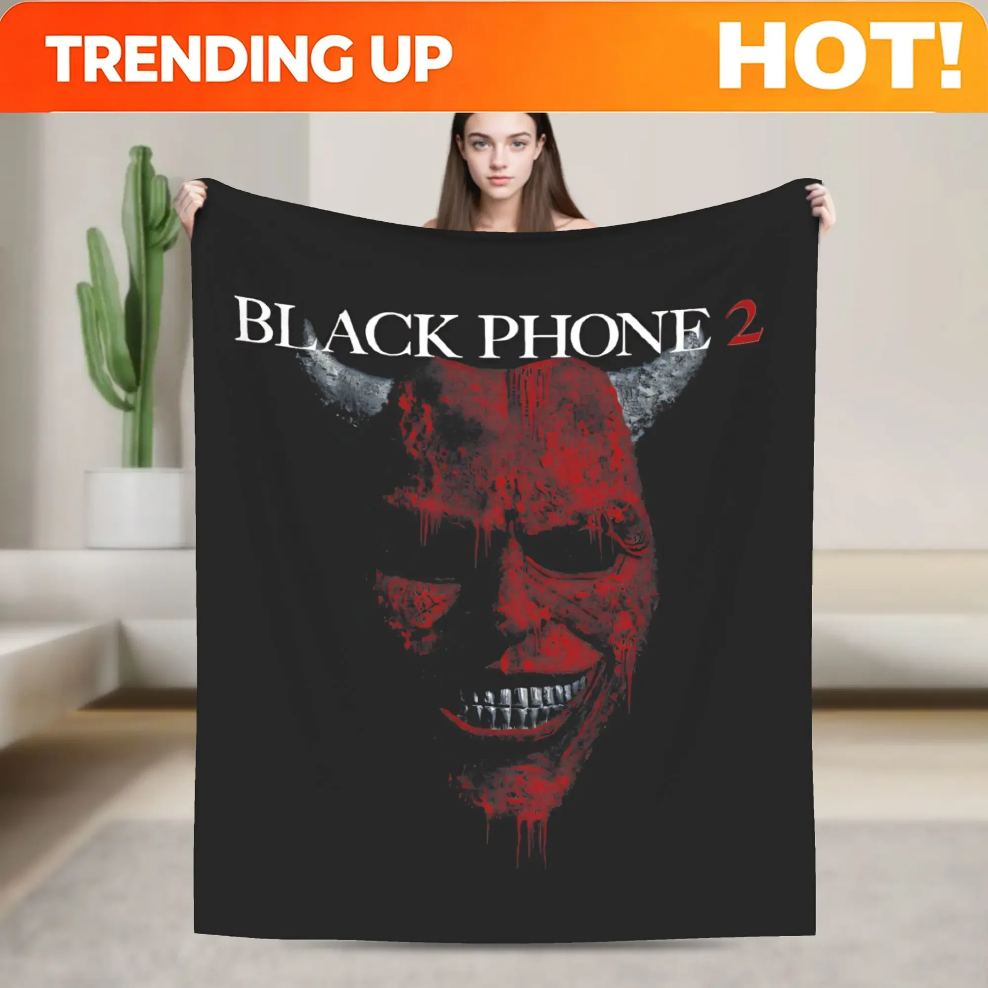 Custom THE BLACK PHONE 2- The Grabber Returns Flannel Blanket Awesome Throw Blankets For Home 200x150cm Bedspreads,