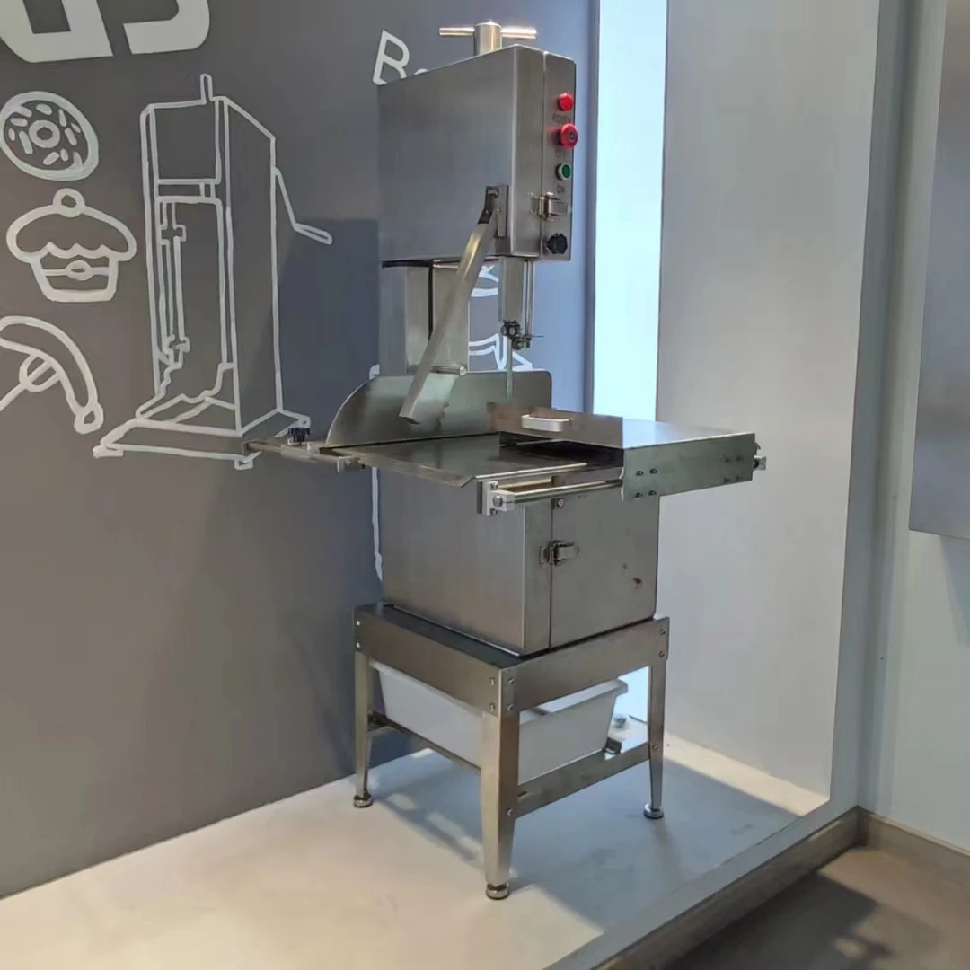 HR-300A Electric Frozen Meat Bone Saw-Heavy Duty Semi-Automatic Adjustable Thickness Stainless Steel Blade 110V/220V 347mm